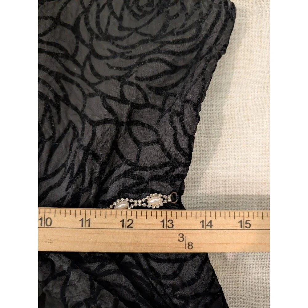 Rare Editions Girls Dress Floral Size 16 Floral Jeweled Black